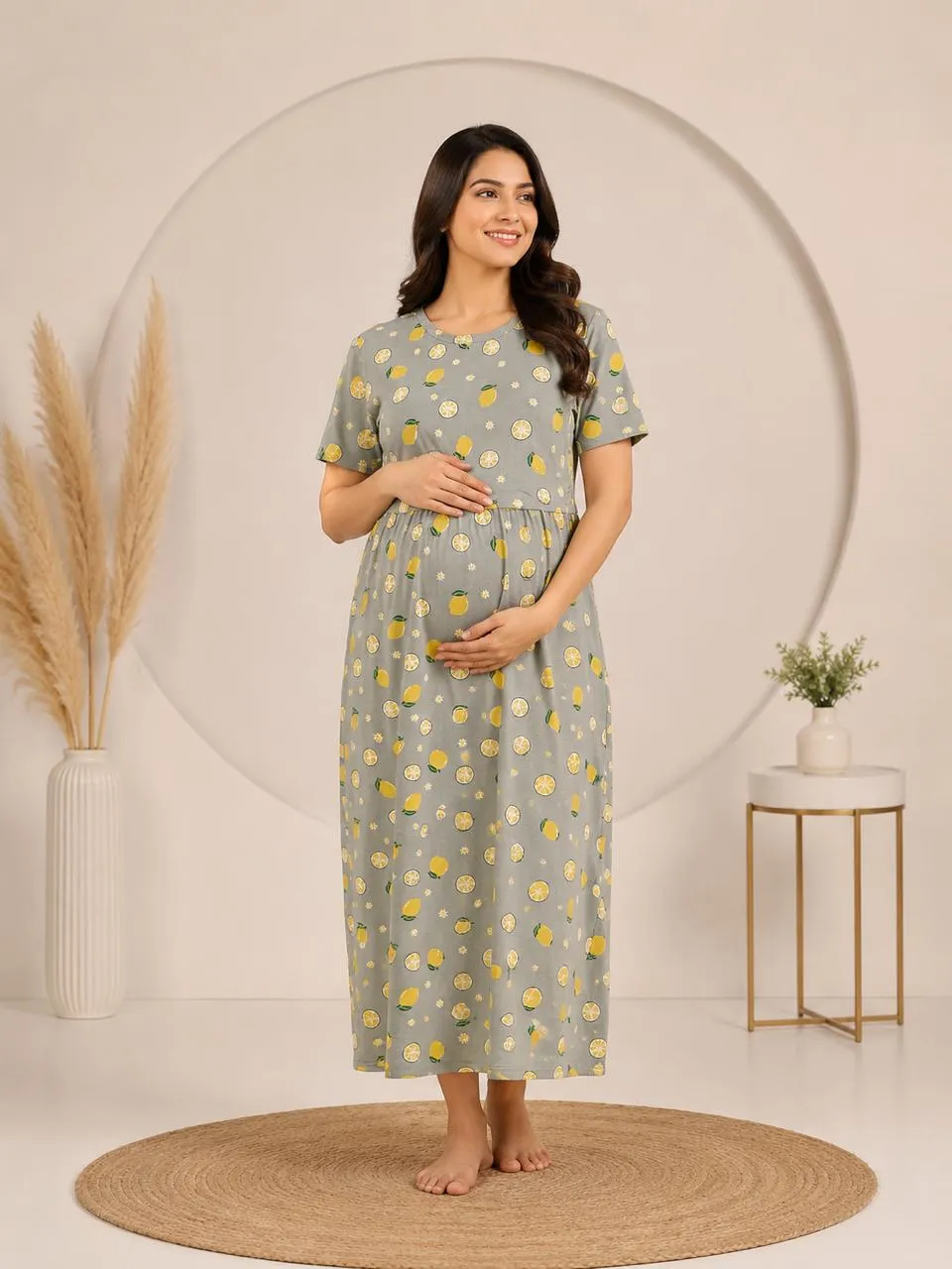 Maternity Zipless Feeding Dress
